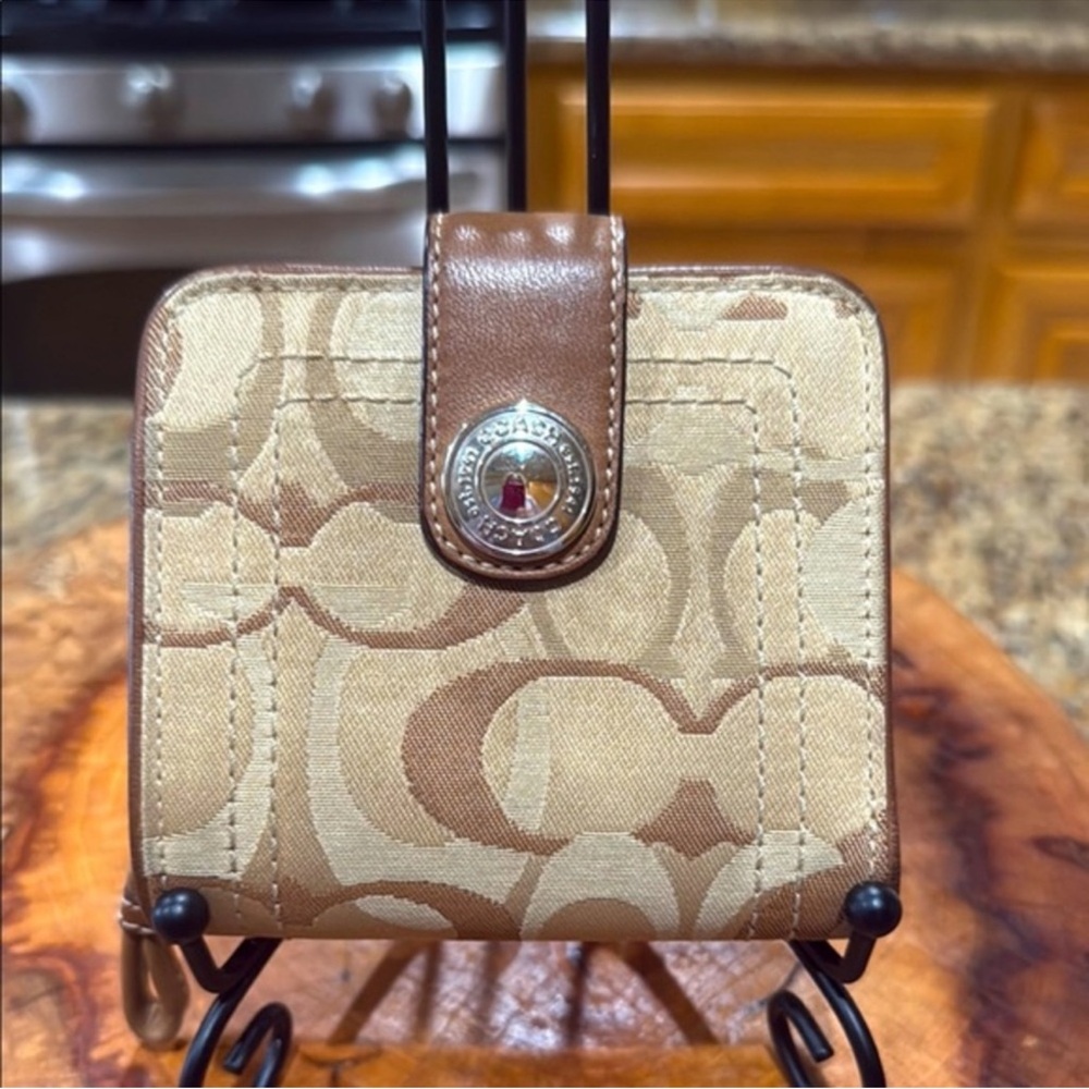 Coach Tan and Brown Wallet